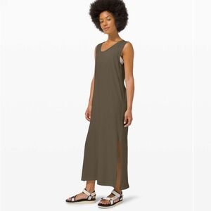 Lululemon All Yours Tank Maxi Dress Dark Olive Size 6